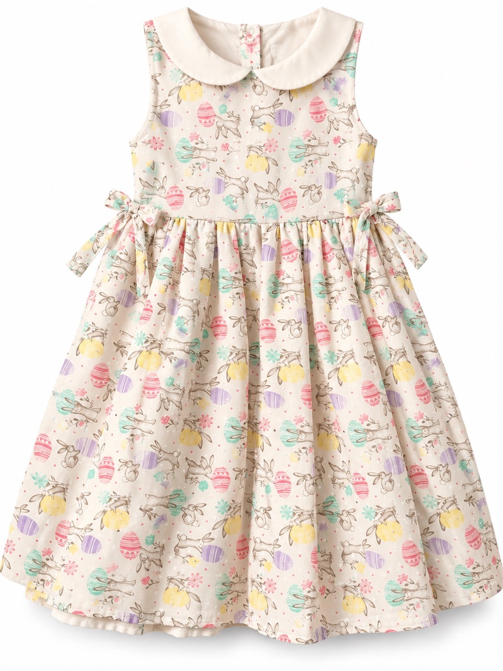 Cupcakes and Cashmere Girls Easter Bunny & Easter Egg Print Dress Size 8